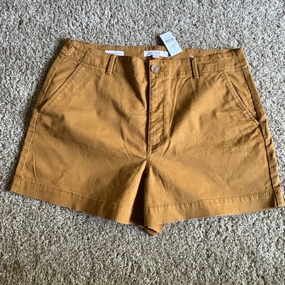 LOFT High Waist Brown Shorts - Picture 1 of 3
